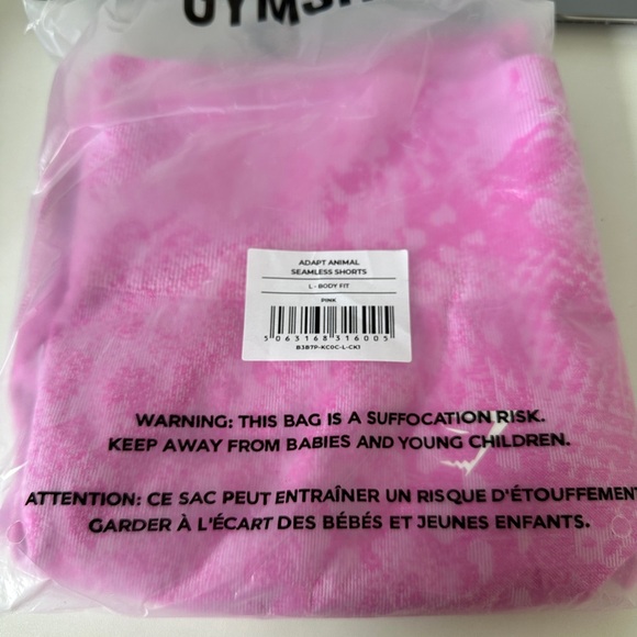 Gymshark x Whitney Simmons Adapt Animal Seamless Shorts Pink Large - Picture 4 of 4